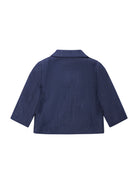 Blazer doppiopetto per neonato Balmain Kids blu con revers classici BY2514 P0588 625OR BALMAIN KIDS 