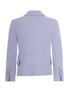 Blazer doppiopetto per bambino Balmain Kids azzurro con bottoni dorati BY2A64 J0371 652 BALMAIN KIDS 