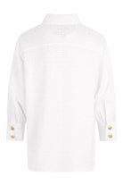 Camicia per bambino Balmain Kids bianca con stampa monogramma all-over BY5A30 S0192 102 BALMAIN KIDS 