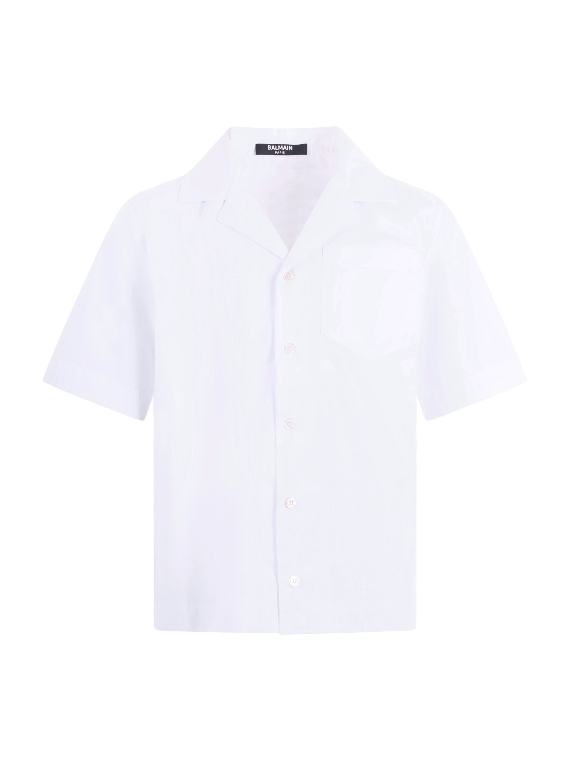 Camicia per bambino Balmain Kids bianca con taschino sul davanti BY5P41 P0562 100 BALMAIN KIDS 