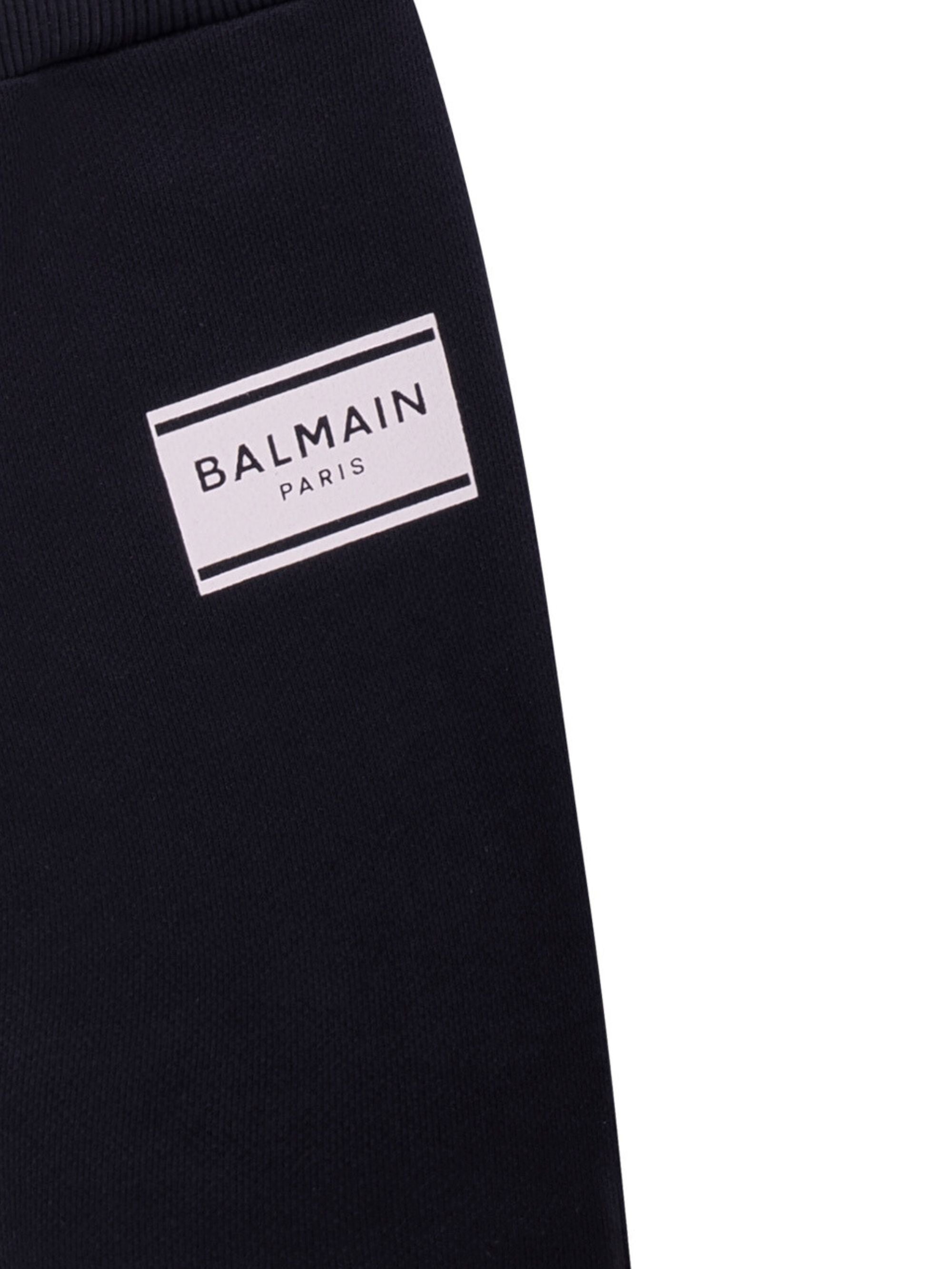 Pantaloni sportivi per neonato Balmain Kids blu con logo sul davanti BY6500 Z3183 617BC BALMAIN KIDS 