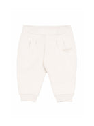 Pantaloni per neonato Balmain Kids bianco con stampa logo BY6540 Z3183 102NE BALMAIN KIDS 