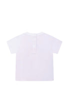 T-shirt per neonato Balmain Kids bianca con logo sul davanti BY8501 Z3672 100BL BALMAIN KIDS 