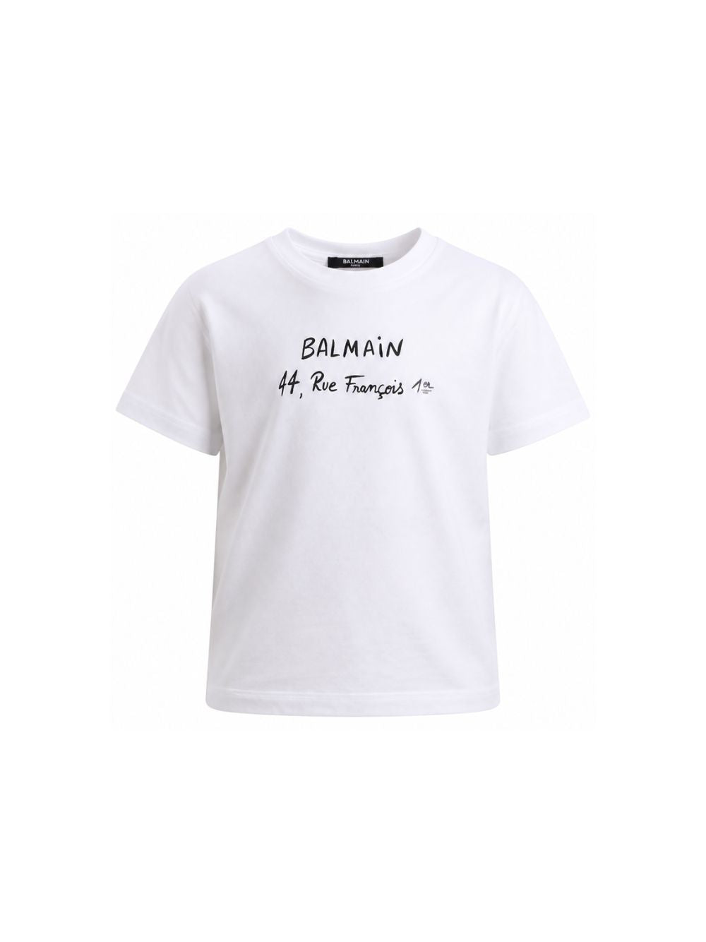 T-shirt per bambino Balmain Kids bianca con logo sul davanti BY8B11 Z3672 100NE BALMAIN KIDS 
