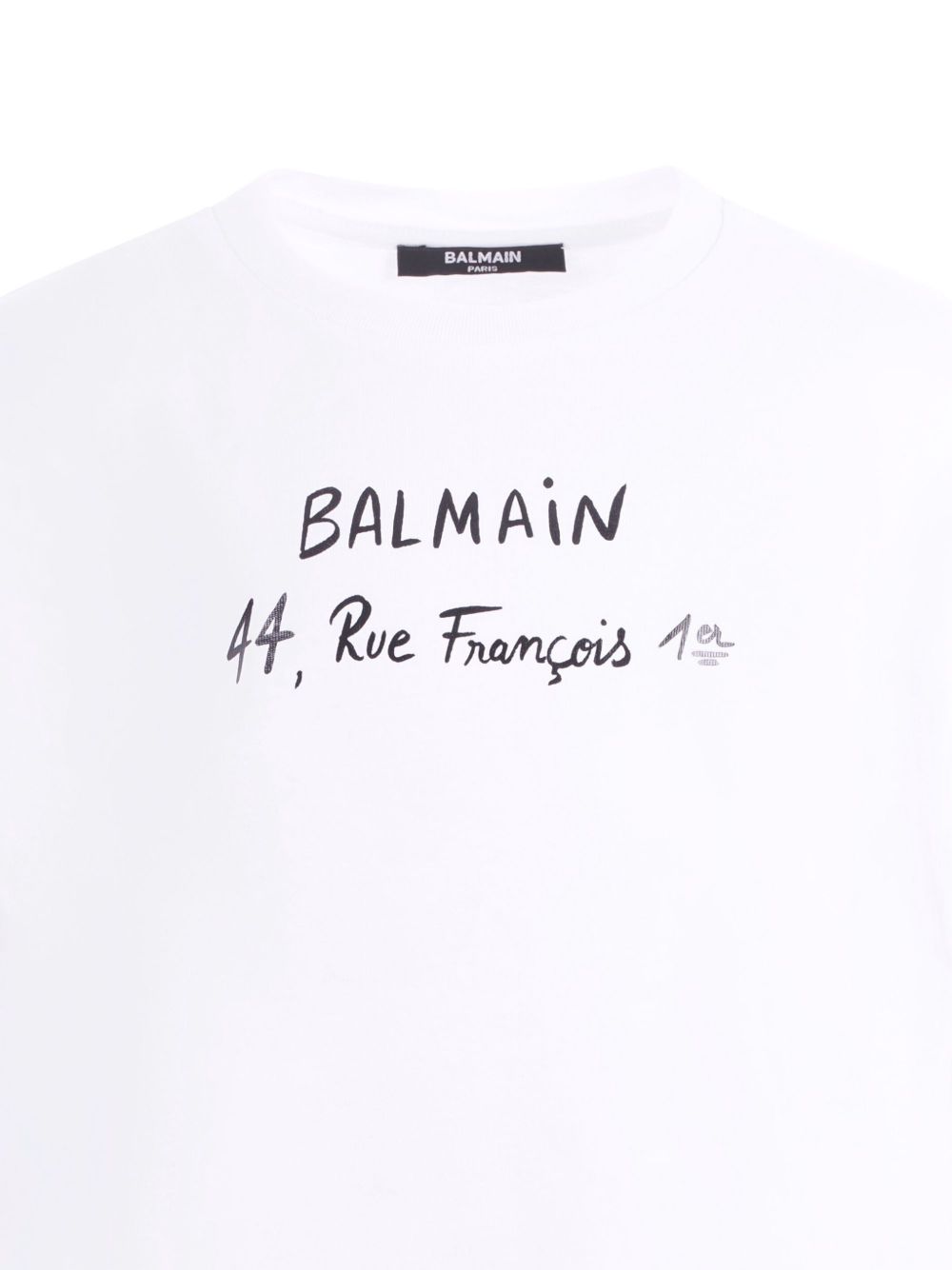 T-shirt per bambino Balmain Kids bianca con logo sul davanti BY8B11 Z3672 100NE BALMAIN KIDS 