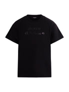 T-shirt per bambino Balmain Kids nera con logo sul fronte BY8B11 Z3672 930NE BALMAIN KIDS 