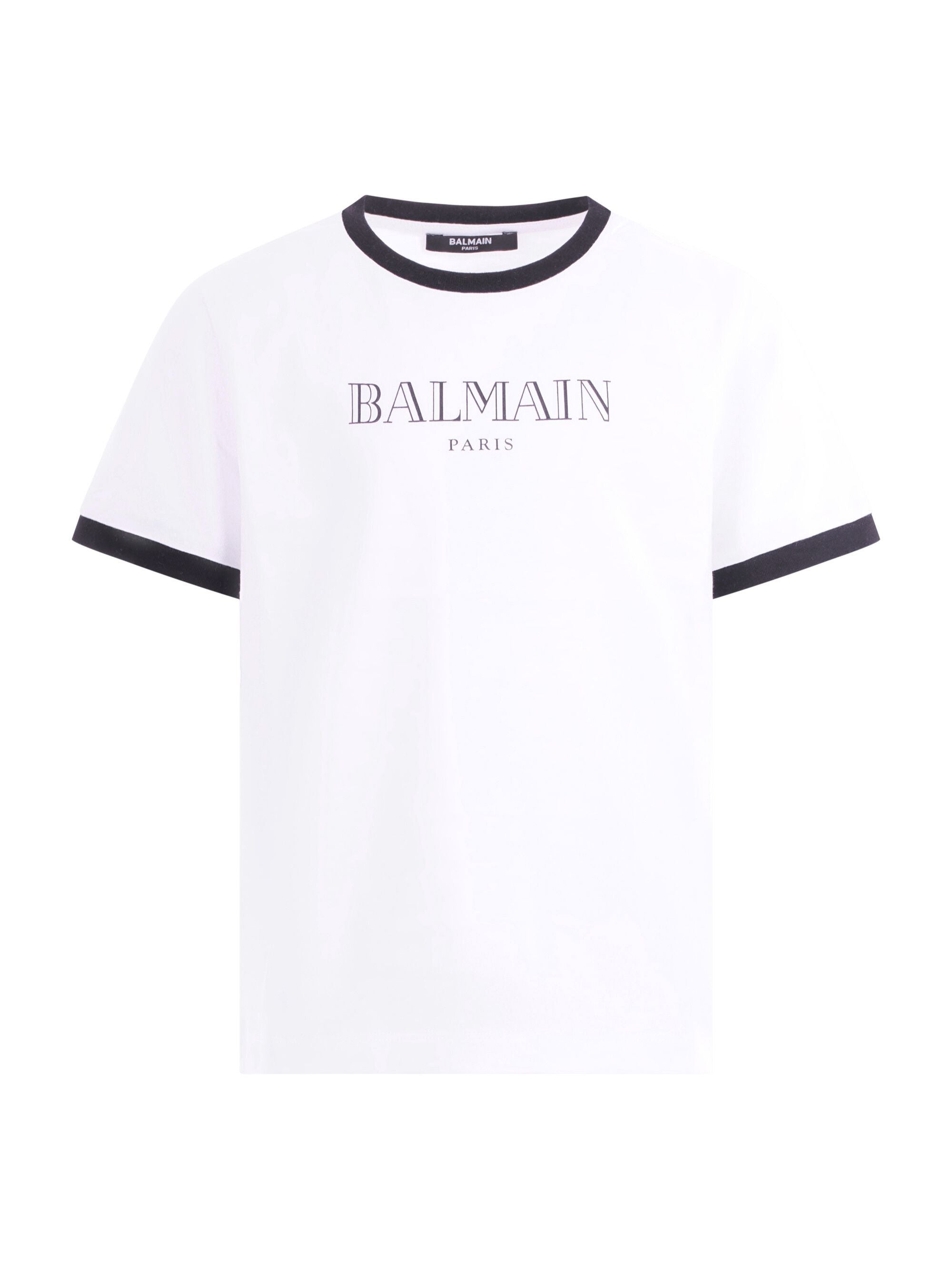 T-shirt per bambino Balmain Kids bianca con dettagli a contrasto BY8P41 Z3672 100NE BALMAIN KIDS 