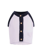 Canotta per bambina Balmain Kids bianca e nera con dettagli bottoni dorati BY9A32 X0018 100BL BALMAIN KIDS 