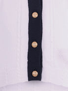 Canotta per bambina Balmain Kids bianca e nera con dettagli bottoni dorati BY9A32 X0018 100BL BALMAIN KIDS 