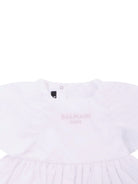 Abito per neonata Balmain Kids bianco con gonna a balze BYA011 P0562 100RS BALMAIN KIDS 