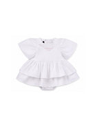 Abito per neonata Balmain Kids bianco con gonna a balze BYA011 P0562 100RS BALMAIN KIDS 
