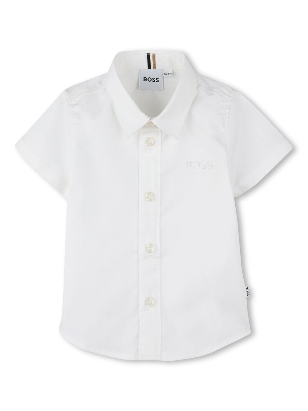 Camicia con ricamo per neonato BOSS Kidswear bianco con colletto classico J53161 10P BOSS KIDS 