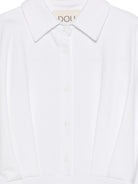 Abito per bambina Douuod Kids bianco con colletto classico DY1A60 J0371 100 DOUUOD KIDS 