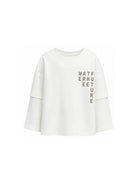 T-shirt per bambina Douuod Kids bianca con stampa grafica DY8P51 Z3708 101 DOUUOD KIDS 
