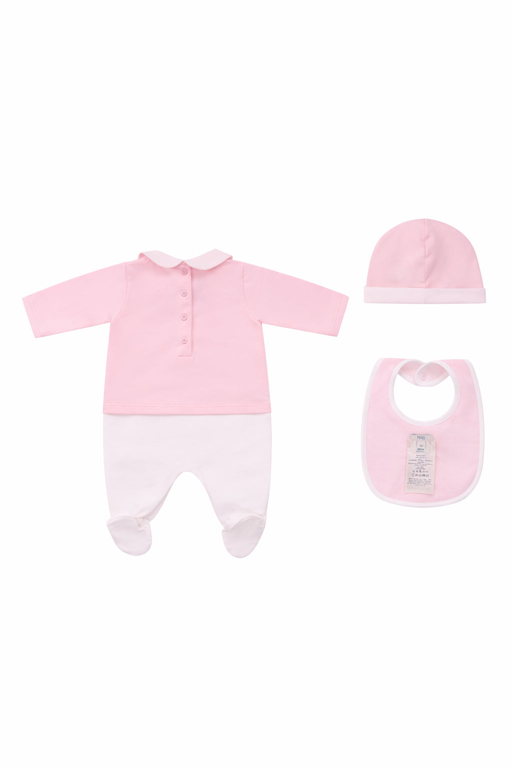 Set tre pezzi per neonata Fendi Kids rosa con stampa Cavallino Fendi BUK160 8RA F0C11 FENDI KIDS 