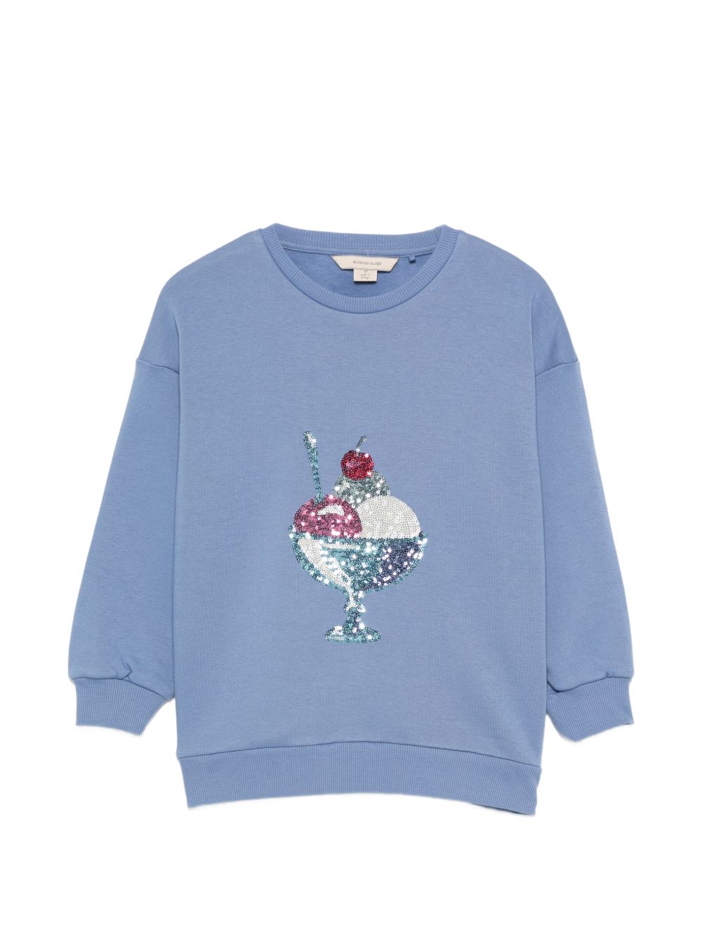 Felpa per bambina Konges Sløjd blu con decorazione a paillettes KS104948 BLUE KONGES SLOJD KIDS 