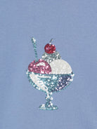 Felpa per bambina Konges Sløjd blu con decorazione a paillettes KS104948 BLUE KONGES SLOJD KIDS 
