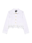 Giubbino per bambina Molo bianco con orlo ricamato 5S26M310 5636 MOLO KIDS 