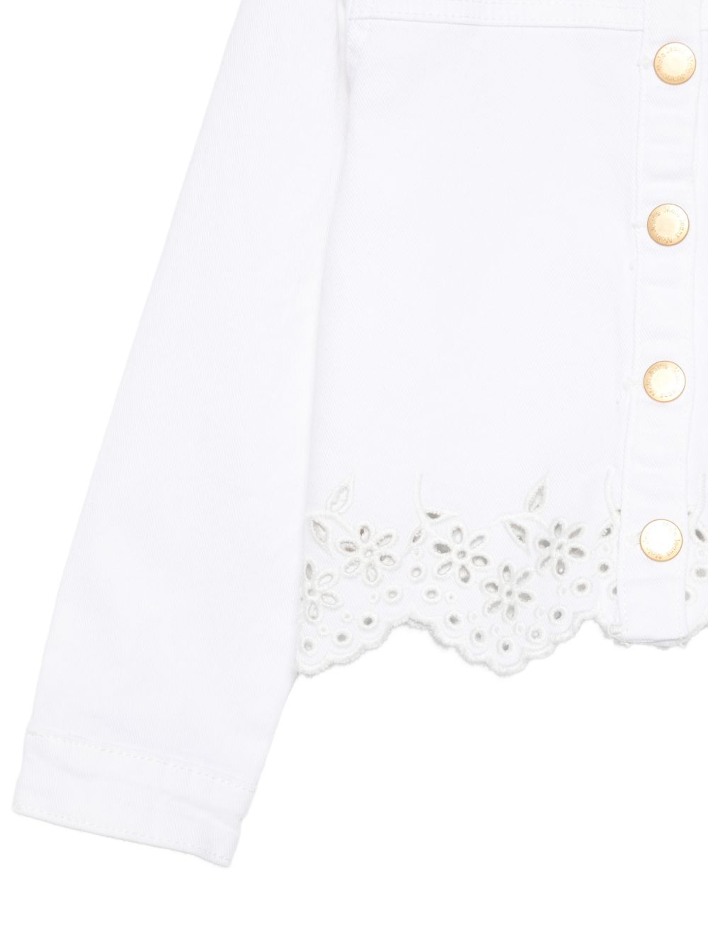 Giubbino per bambina Molo bianco con orlo ricamato 5S26M310 5636 MOLO KIDS 