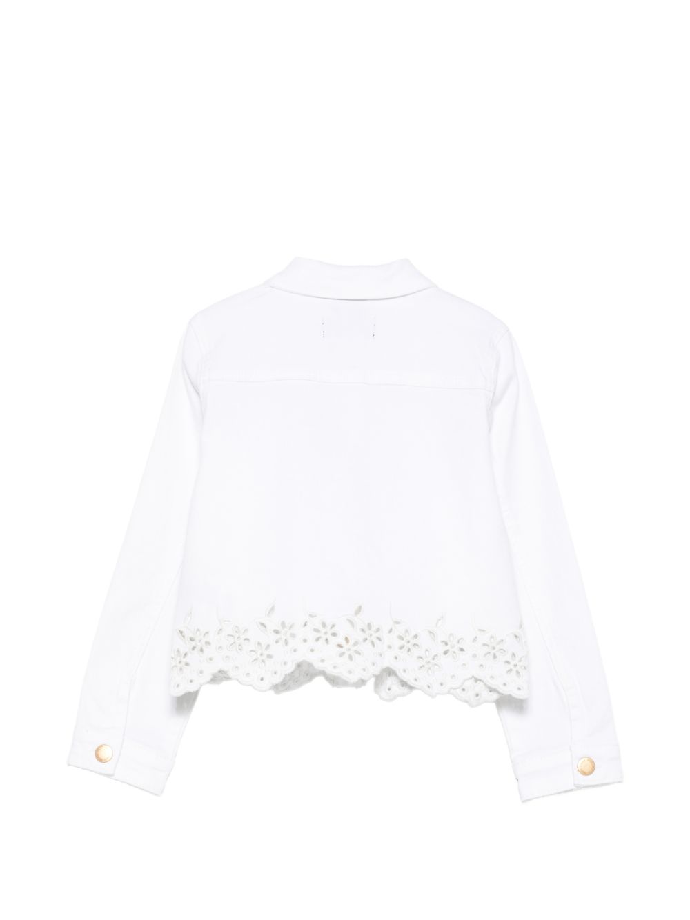 Giubbino per bambina Molo bianco con orlo ricamato 5S26M310 5636 MOLO KIDS 