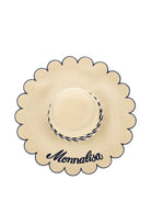Cappello estivo per bambina Monnalisa beige a righe 19G016 7075 0356 MONNALISA KIDS 