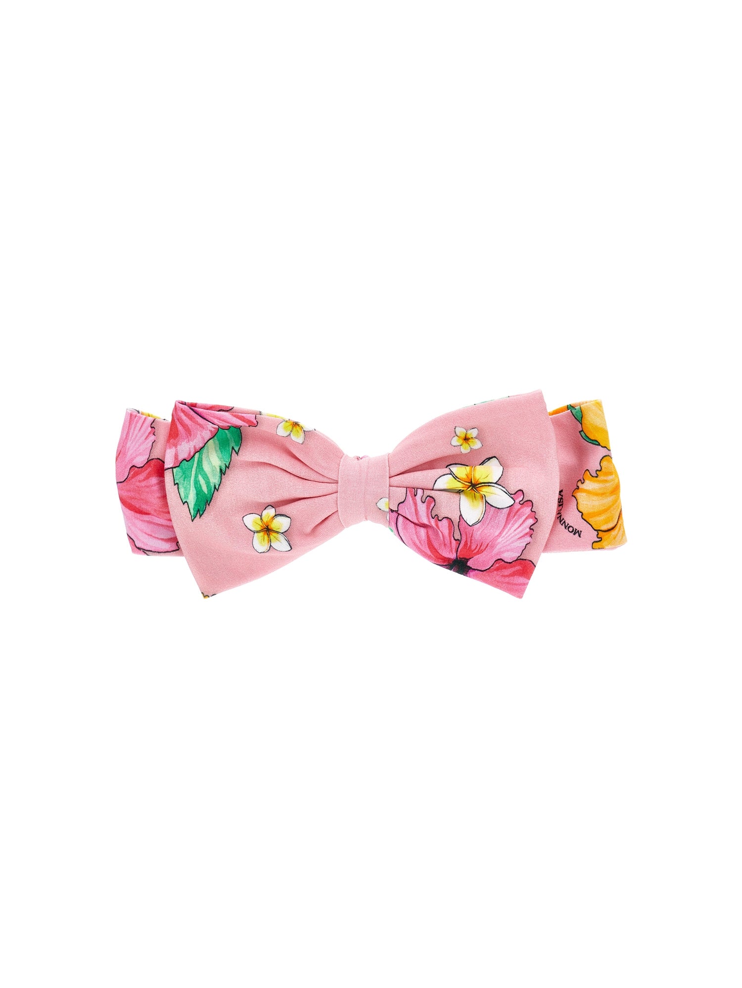 Fascia per capelli per neonata Monnalisa x Disney rosa con dettagli fiori di ibisco 19H033 8654 0093 MONNALISA KIDS 