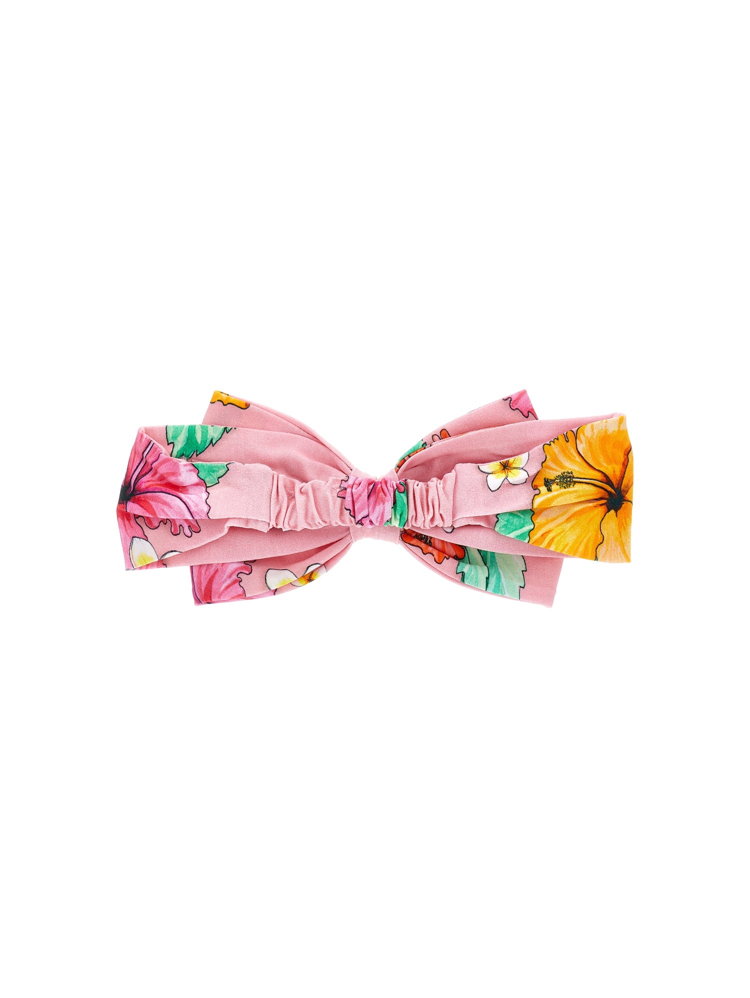 Fascia per capelli per neonata Monnalisa x Disney rosa con dettagli fiori di ibisco 19H033 8654 0093 MONNALISA KIDS 