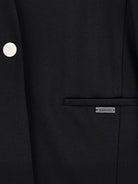 Blazer per bambina Monnalisa nero con tasche a filetto 41G100 7231 0050 MONNALISA KIDS 