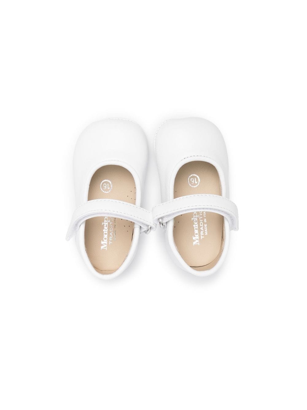 Ballerine per neonata Andrea Montelpare bianco con chiusura a strappo MT951 BIANCO MONTELPARE TRADITION KIDS 
