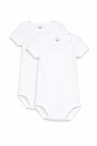 Doppio body per neonati Petit Bateau bianca a girocollo A01T4 00 PETIT BATEAU KIDS 