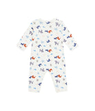 Tutina per neonati Petit Bateau bianca con stampa grafica animali all-over A0FAV 01 PETIT BATEAU KIDS 