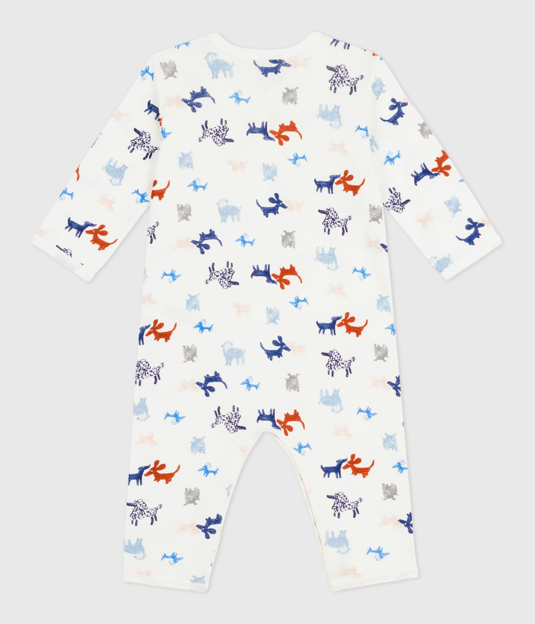 Tutina per neonati Petit Bateau bianca con stampa grafica animali all-over A0FAV 01 PETIT BATEAU KIDS 