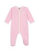 Tutina per neonata Petit Bateau rosa con scritta "petit amour" ricamata sul davanti A0FIZ 03 PETIT BATEAU KIDS 