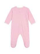 Tutina per neonata Petit Bateau rosa con scritta "petit amour" ricamata sul davanti A0FIZ 03 PETIT BATEAU KIDS 