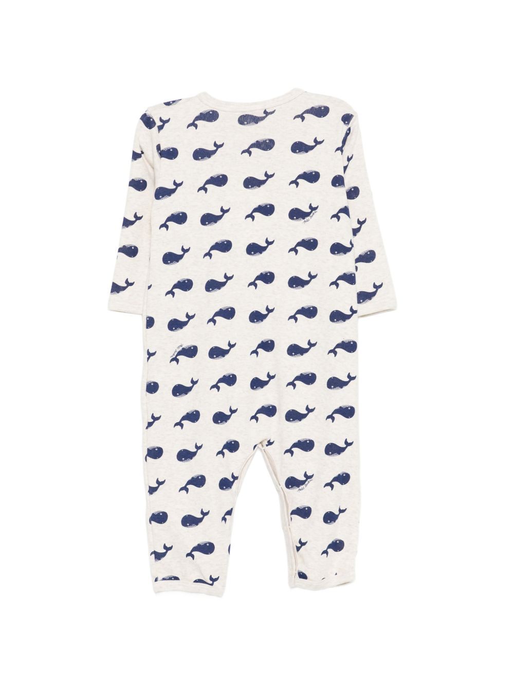 Tutina per neonato Petit Bateau beige con stampa balene all-over A0AXH 01 PETIT BATEAU KIDS 
