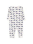 Tutina per neonato Petit Bateau beige con stampa balene all-over A0AXH 01 PETIT BATEAU KIDS 