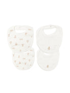 Set di due bavaglini per neonati Petit Bateau bianco con stampa cagnolini A0E18 01 PETIT BATEAU KIDS 