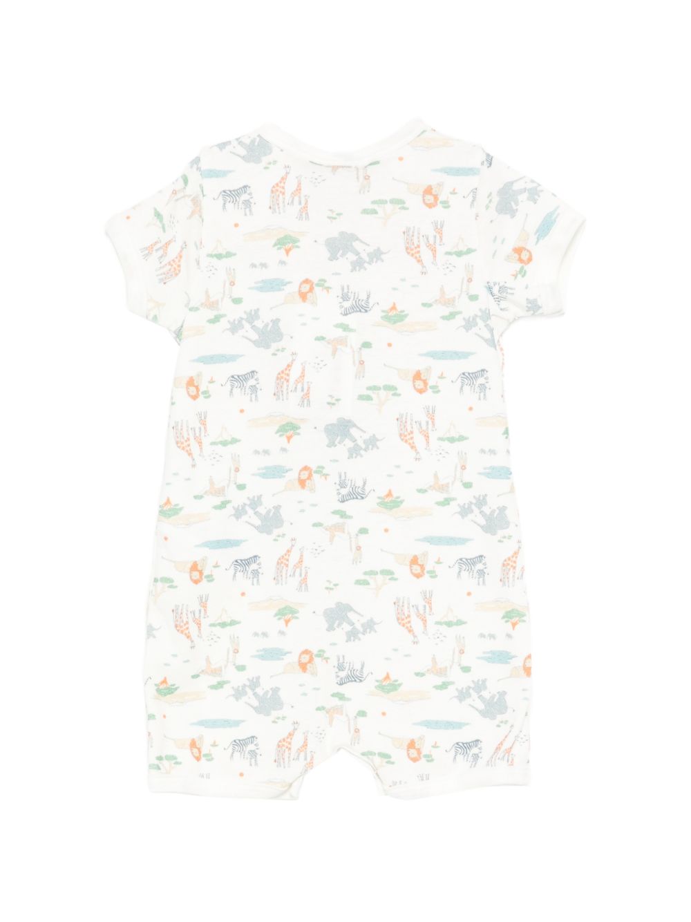 Tutina per neonato Petit Bateau bianca con stampa grafica animalier all-over A0FER 01 PETIT BATEAU KIDS 