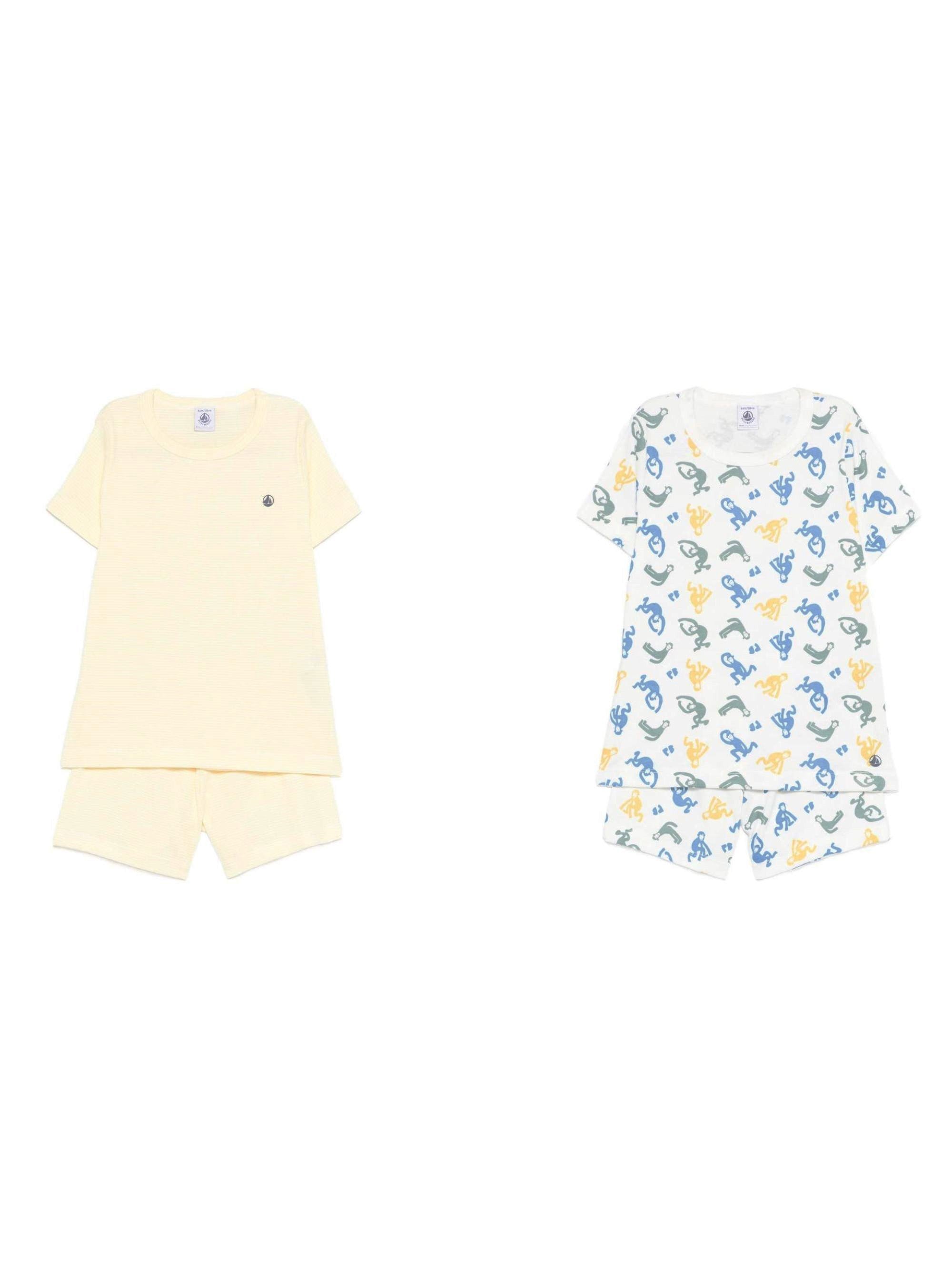 Set due pigiami per bambino Petit Bateau multicolore con stampa all-over A0FQI 00 PETIT BATEAU KIDS 