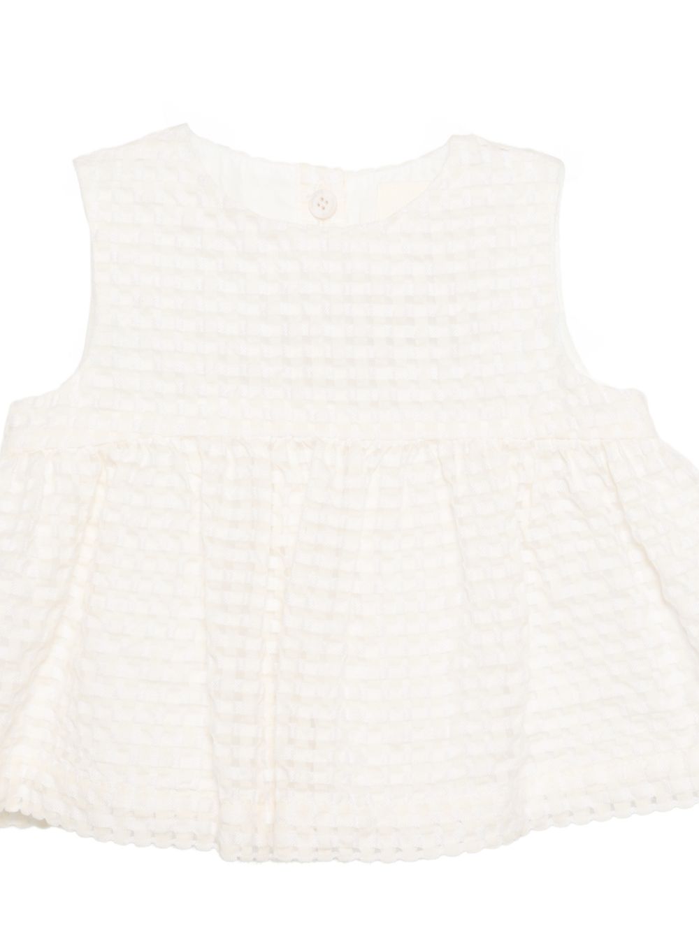 Top per neonata Simonetta bianco con orlo svasato SY5002 U0271 101AV SIMONETTA KIDS 
