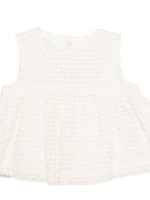 Top per neonata Simonetta bianco con orlo svasato SY5002 U0271 101AV SIMONETTA KIDS 