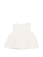 Top per neonata Simonetta bianco con orlo svasato SY5002 U0271 101AV SIMONETTA KIDS 