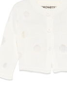 Cardigan per neonata Simonetta bianco con motivo a pois SY9000 X0252 101 SIMONETTA KIDS 