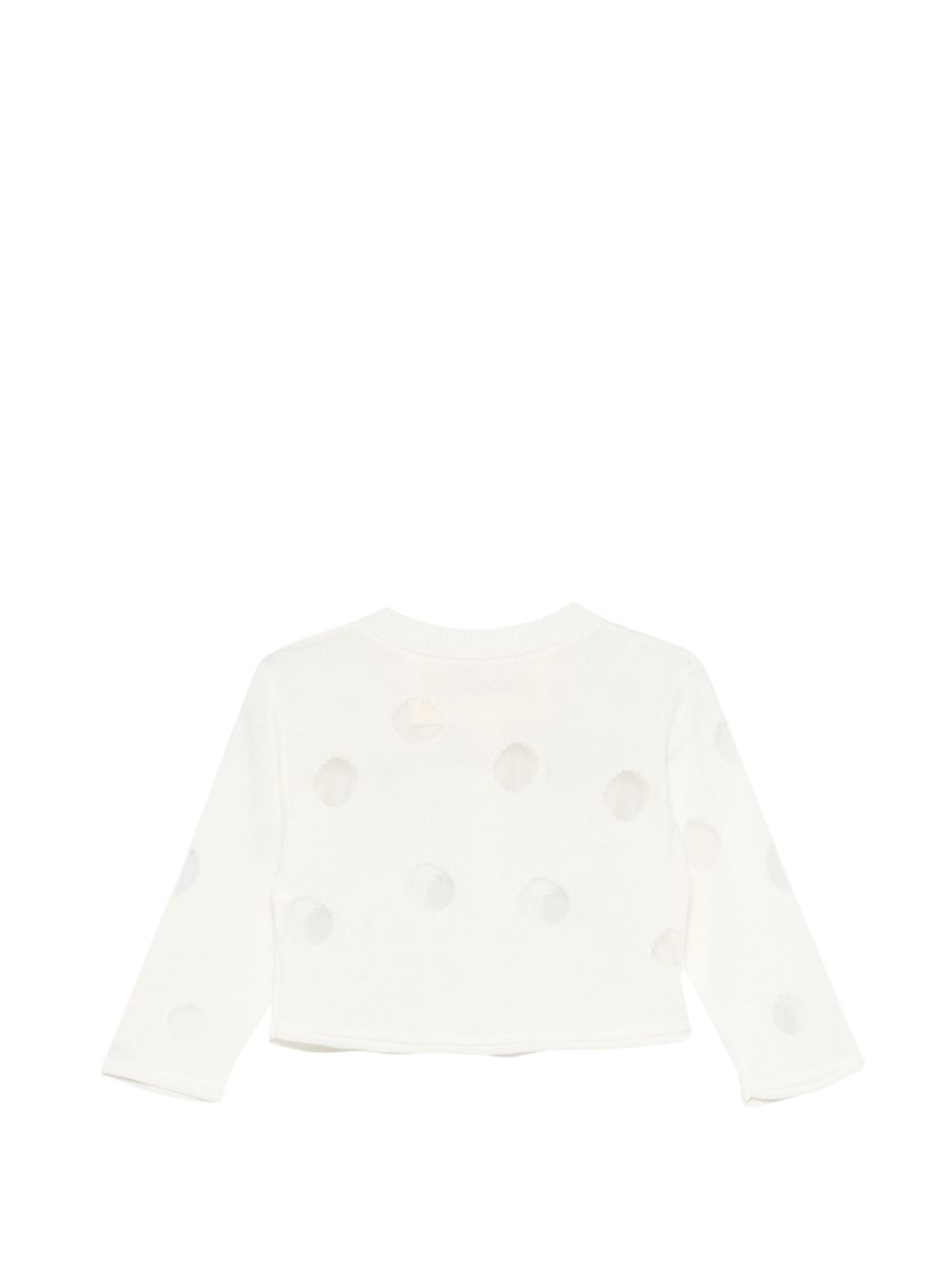 Cardigan per neonata Simonetta bianco con motivo a pois SY9000 X0252 101 SIMONETTA KIDS 