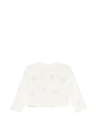 Cardigan per neonata Simonetta bianco con motivo a pois SY9000 X0252 101 SIMONETTA KIDS 