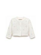 Cardigan per neonata Simonetta bianco con motivo a pois SY9000 X0252 101 SIMONETTA KIDS 