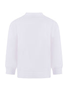 Felpa per bambina Stella McCartney Kids bianca con logo goffrato sul davanti TV4P30 Z0453 101 STELLA McCARTNEY KIDS 