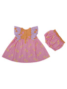 Abito per neonata Stella McCartney Kids multicolore con maniche a ruches TY1161 Z3439 51UMC STELLA McCARTNEY KIDS 