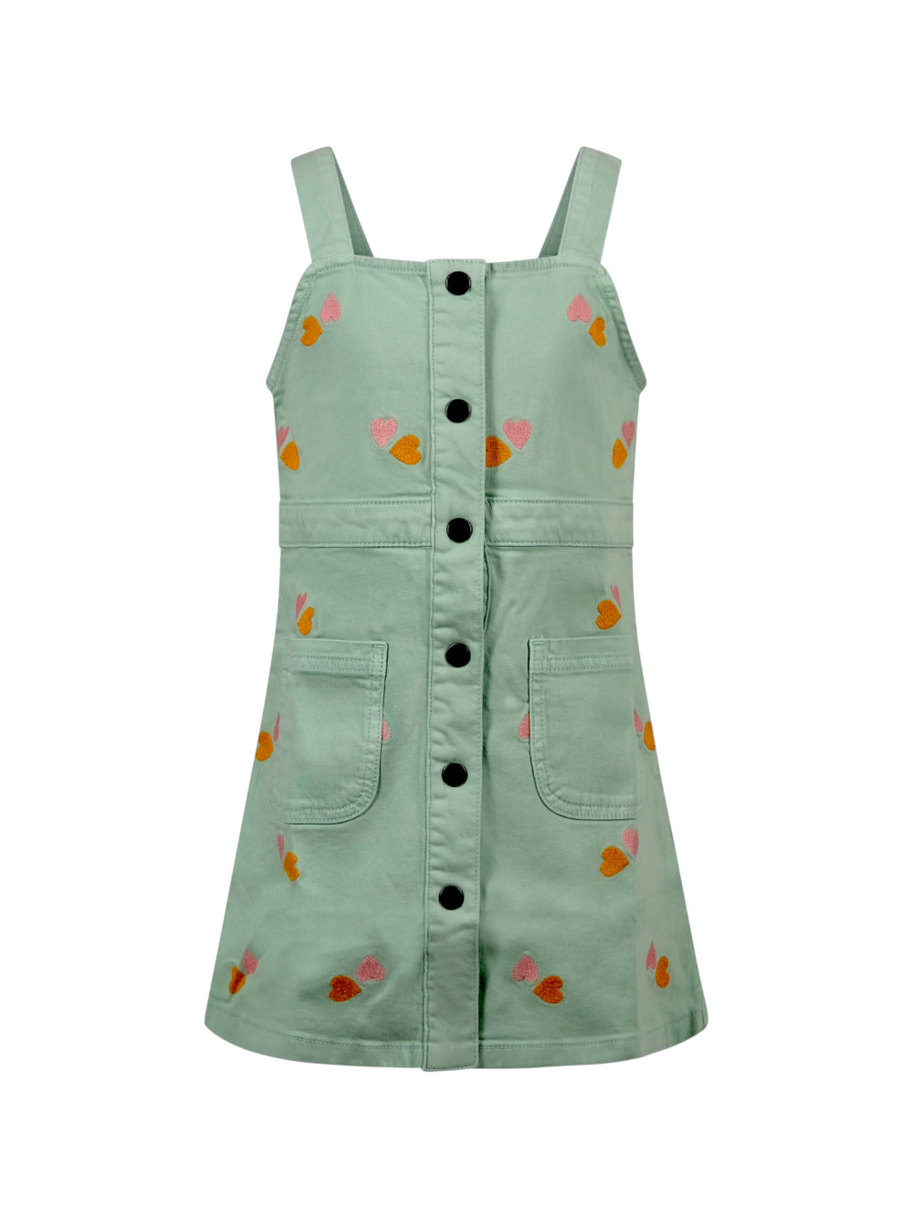 Abito per bambina Stella McCartney Kids verde con decorazione cuori TY1A22 Z3454 754EM STELLA McCARTNEY KIDS 