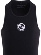 Abito per bambina Stella McCartney Kids nero con logo sul davanti TY1C62 Z2016 930 STELLA McCARTNEY KIDS 